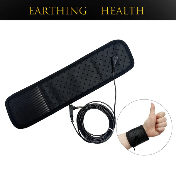 Earthing Wristband Premium Grounding Therapy PU Wrist Strap for Better Sleeping Anti-static Conductive Material Improve Health